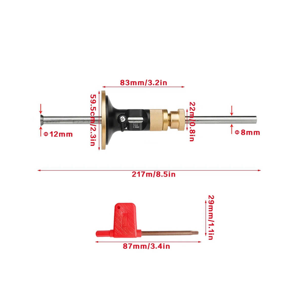 Outil de traçage de ligne parallèle, jauge de traçage de tenon, réglage fin, travail de calcul