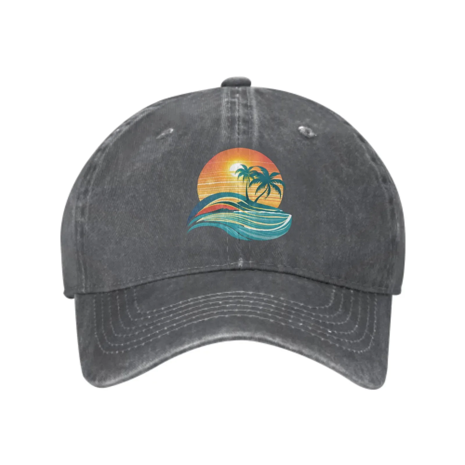 Tropical Palm Baseball Caps for Men Women Adjustable Fashion Casual Trucker Hats for Outdoor Fishing Activities