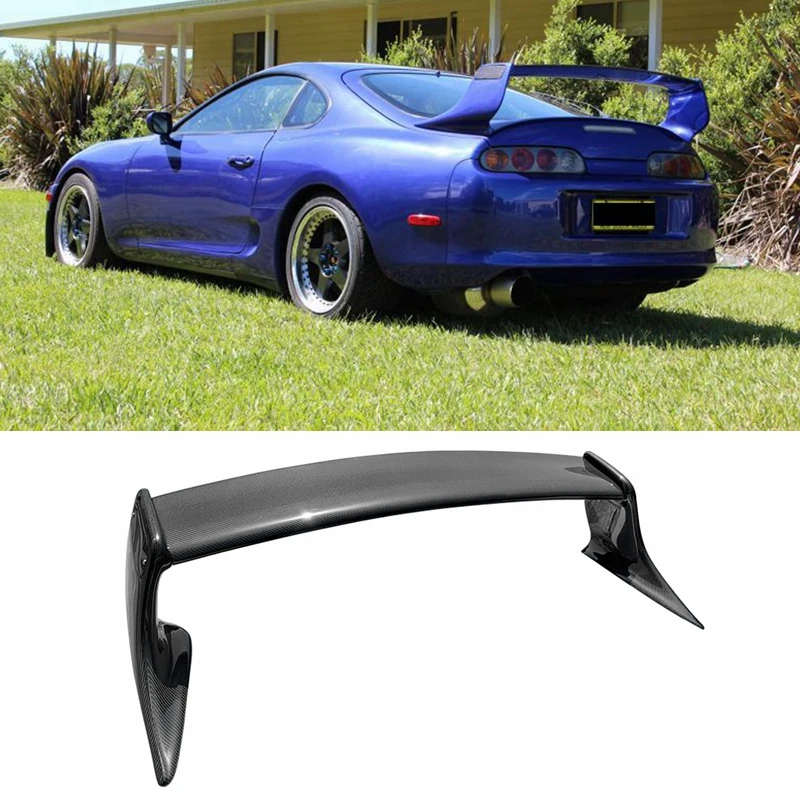 

CARBON FIBER TR STYLE REAR WING W. END CAP FOR 93-02 SUPRA JZA80 MKIV