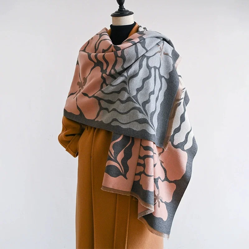 

2025 Women Thicken Luxury Winter Paisley Two-Sided CashmerNe Jacquard Scarves High Quality Wrap Shawl Ladies Wool Pashmina Scarf