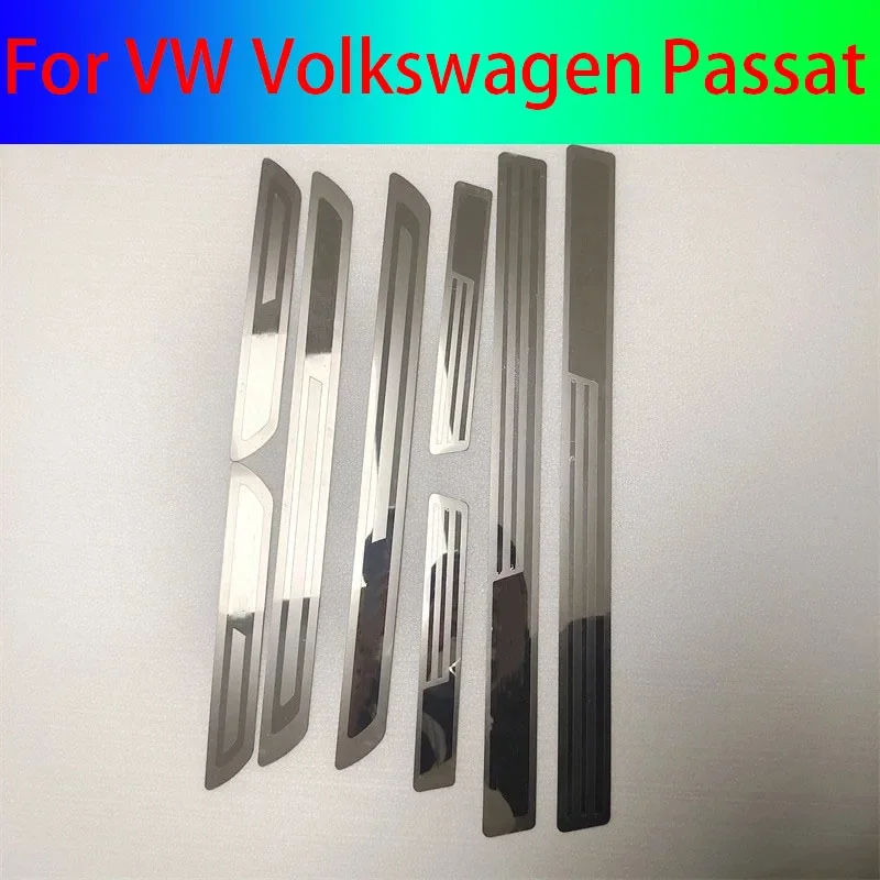 Car styling FOR Volkswagen Passat B7 B5 B6 2003-2012 2013 2014 2015 2016 Door Sill Scuff Plate Guard Pedal Protector Trim cover