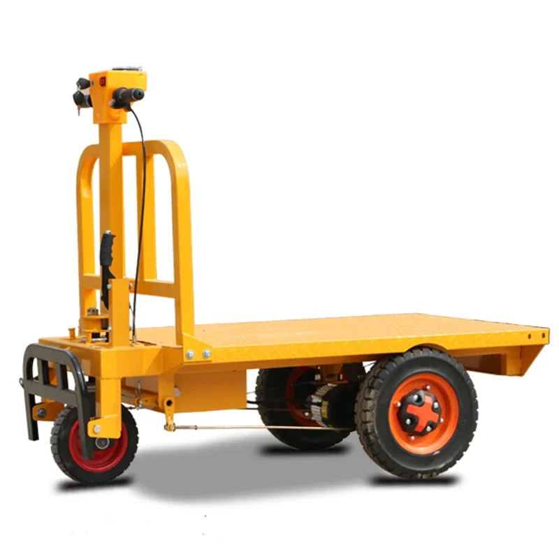 Construction site electric flatbed truck three or four wheels load carrying brick Lasha warehouse breeding pull material orchard