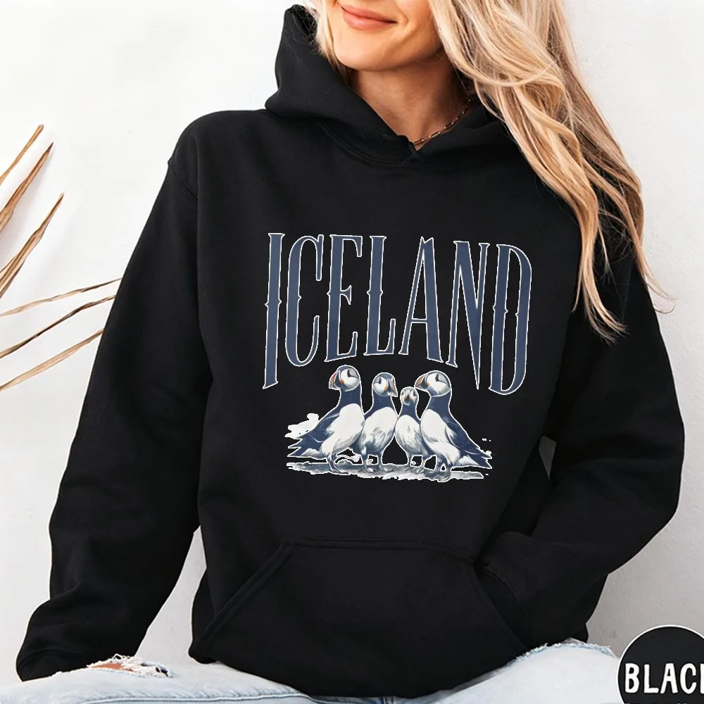 Iceland Nordic Culture Hoodie Casual Unisex Sweatshirt Folk Element Streetwear Nordic Travel Gift Tourist Nature Culture Sweater