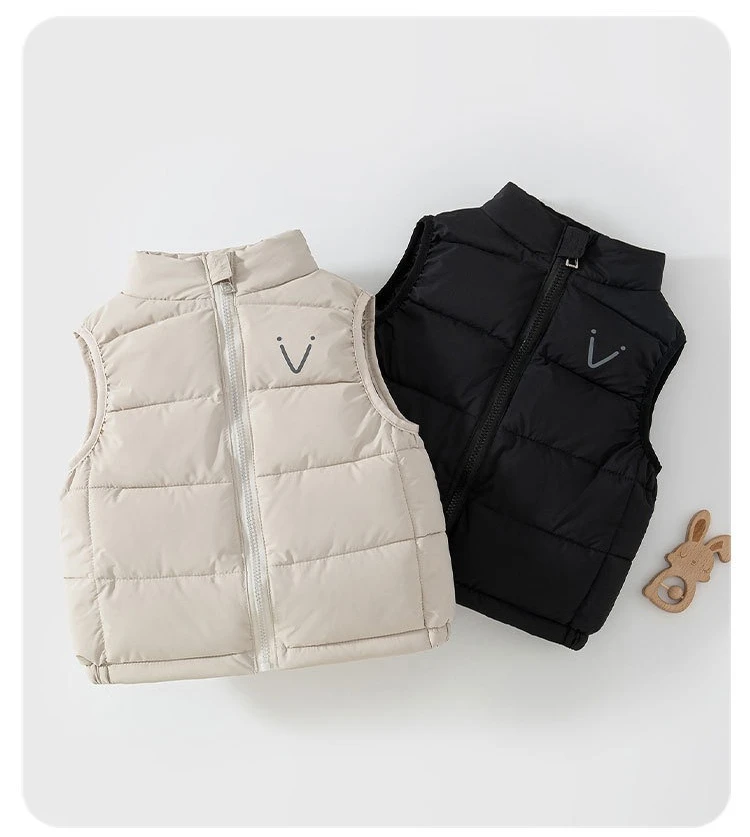2026 Neue Kinder-Daunenweste Herbst und Winter Dicke Warme Weste 1-4 Jahre Ärmellose Jacke für Jungen – Detail 8