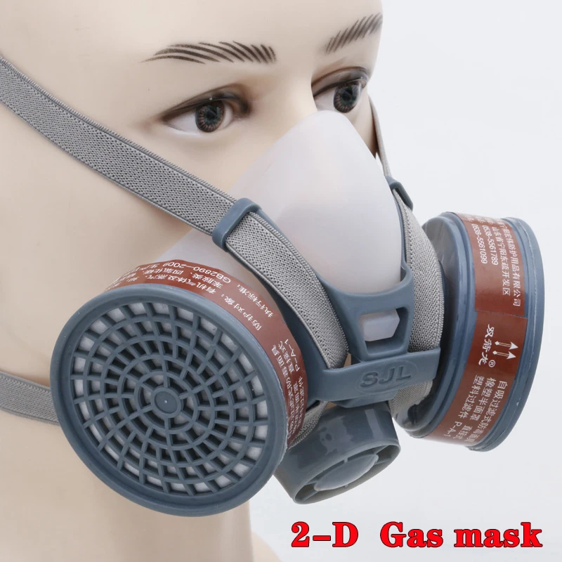 2D respirator gas mask high quality Silica gel Removable for cleaning odorless protective mask spray paint pesticide Safety Mask