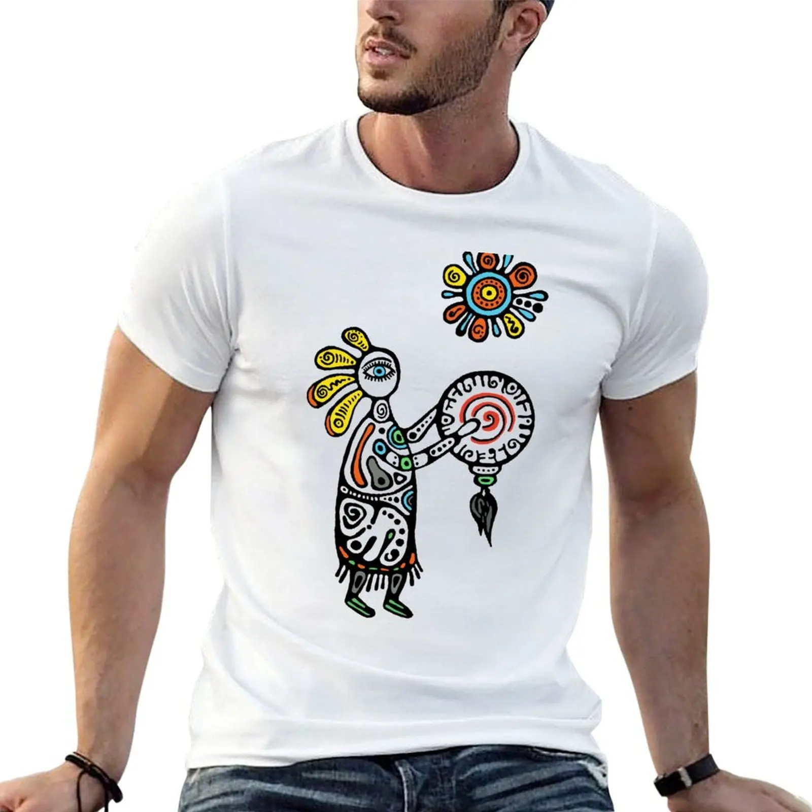 

Shamanic sun T-Shirt t shirt personalised man t shirts cotton T-Shirt
