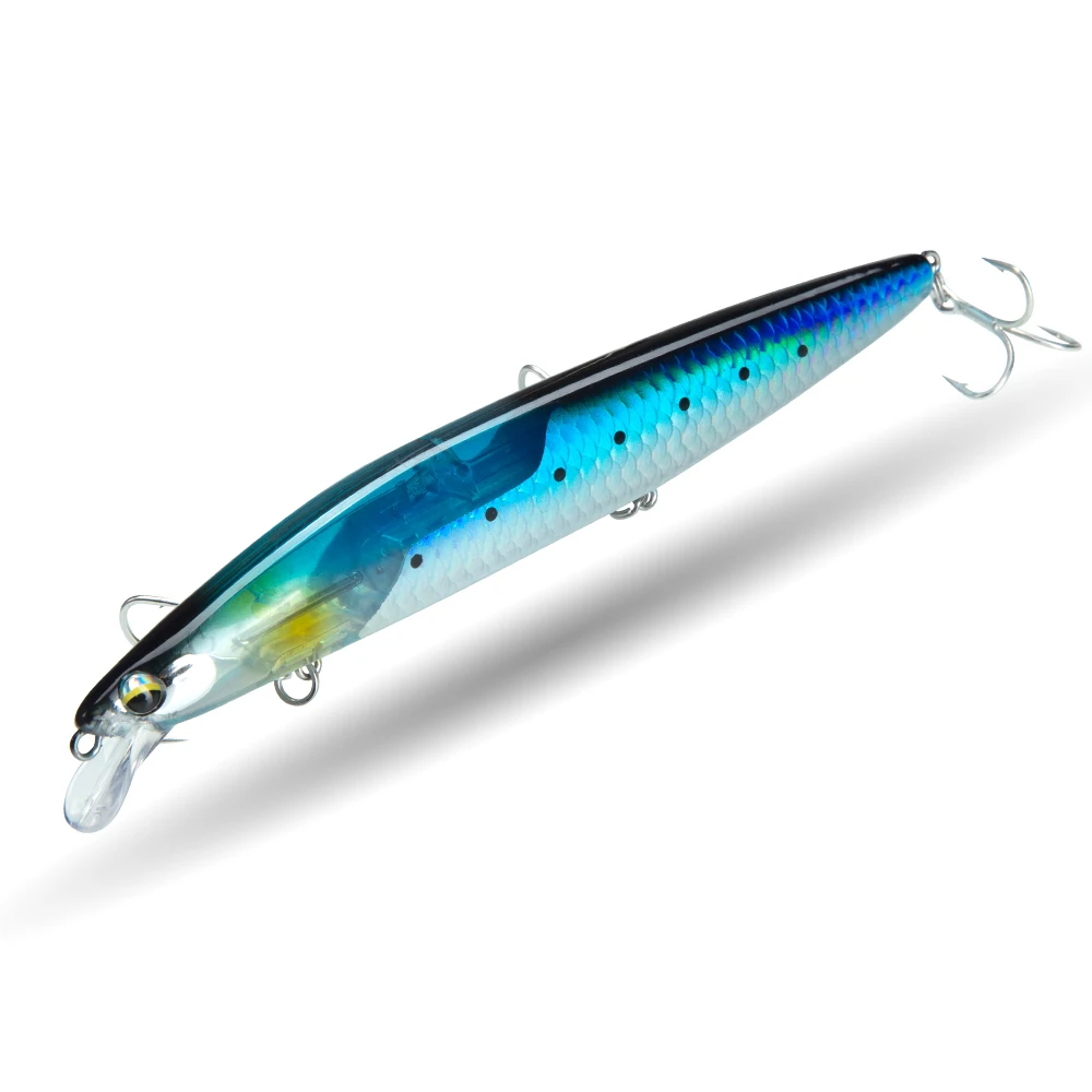 Przynęta pływająca typu minnow D1 120mm/20g 145mm/27g, twarde przynęty wobler z systemem regulacji ciężaru do połowu szczupaków i okoni. — zdjęcie 2