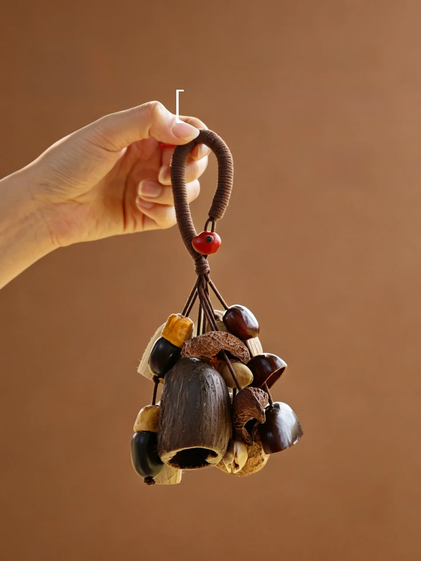 Mensino Natural Fruit  Handshake Bell Backpack Car Decorative Accessories Perfect Ten Hanged Ornament Gift