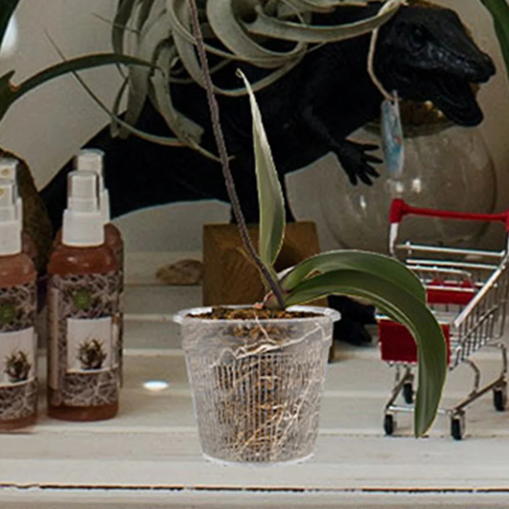 

6Pcs Plastic Orchid Pots Small Plant Pots Breathable Permeable Flower Holders for Flowers and Vegetables Flower