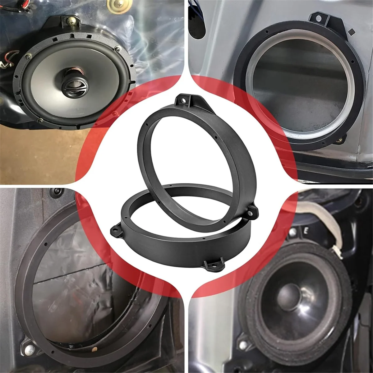 Porta frontal Adaptador Speaker para Subaru Forester Impreza Outback WRX STI, Speaker Áudio Anel Espaçador, 6,5"