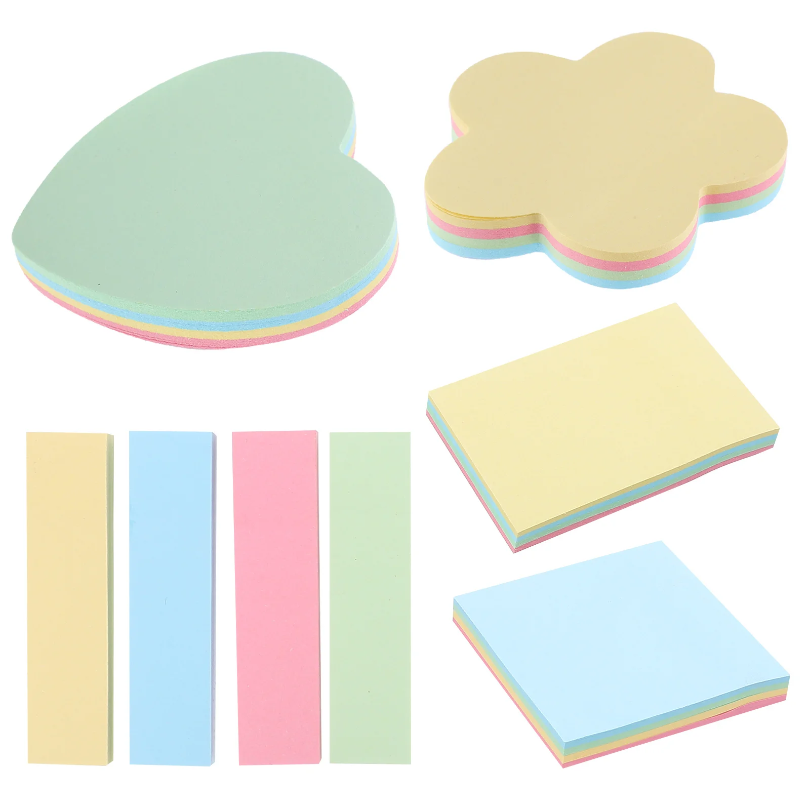 500 Uds. Pegatinas de notas, suministros de oficina de papel, almohadillas de recordatorio reutilizables, almohadillas de notas portátiles autoadhesivas para uso diario