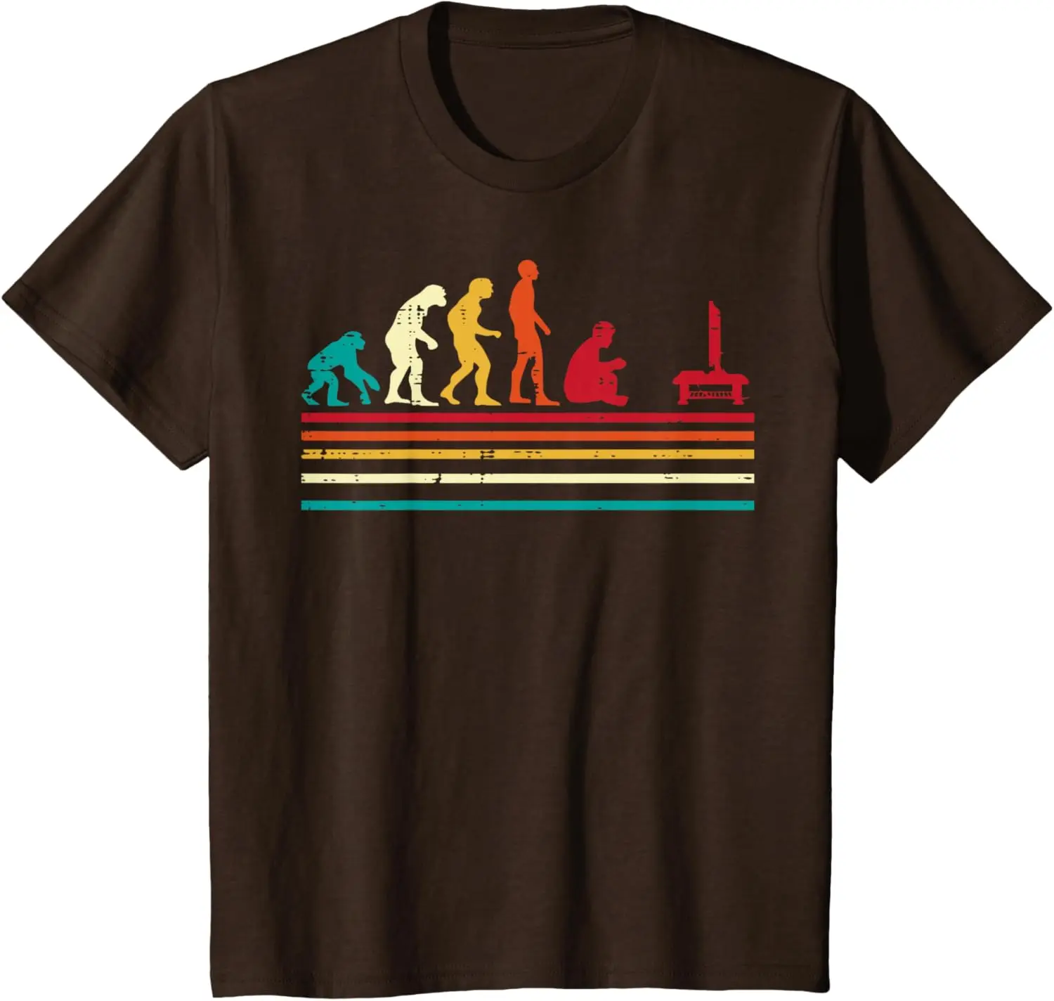 Human Evolution Video Gaming Retro Gamer Men Boys Kids Teens T-Shirt