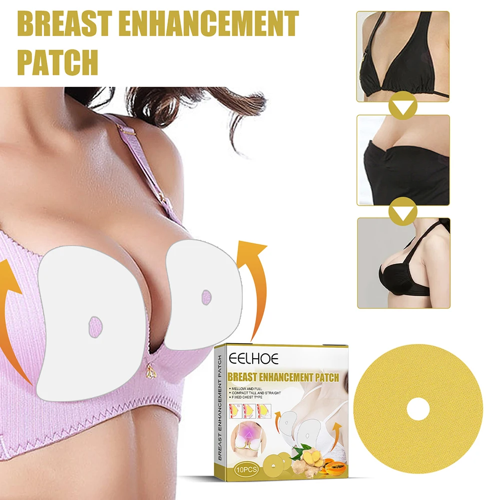 10pcs Breast Patches Care Plant Ingredients Bust Enlargement Lifting Patch Breast Lifting Firming Breast Enhancers Pads Ginger