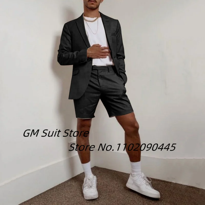 Men\'s Suit Single -breasted Fashion 2 Casual And Slim Jacket Shorts Cool Bridegroom Dress New Dirt Tail 2023