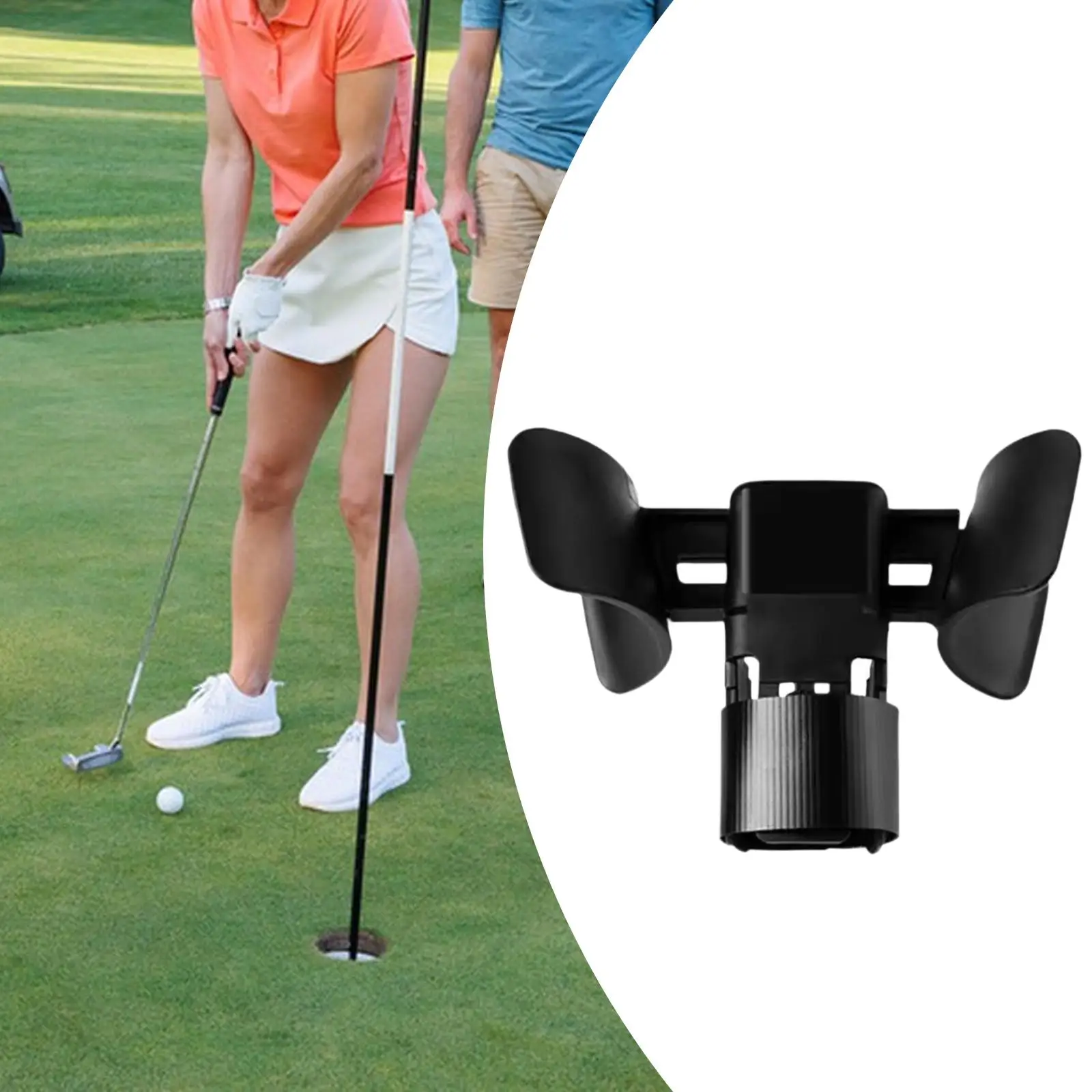 

Golf Putting Training Aid for Auxiliary Practice Adjustable Length Golfing Accessory Portable Indoor Outdoor Putter Trainer