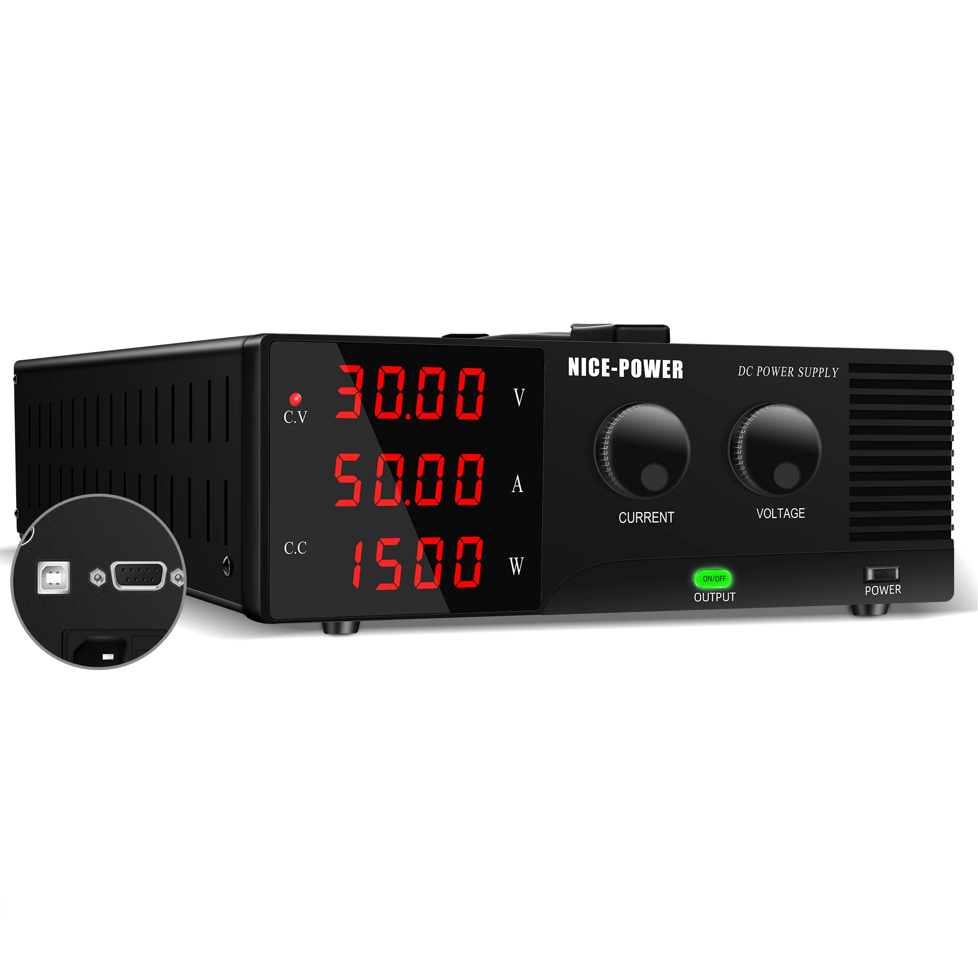 NICE-POWER R-SPS3050 Variable DC Power Supply 30V 50A Laboratory Power Switching Source for Aging Electroplating Battery Charge