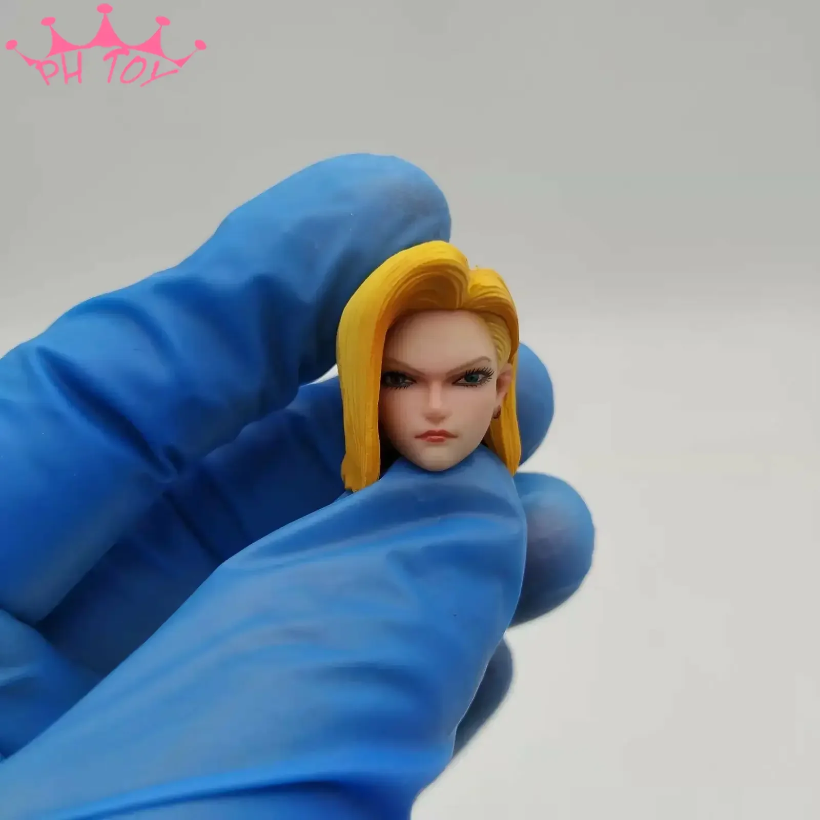 Iminitoys 1/12 Scale M011 Android18 Lazuli Head Sculpt Beauty Gilr Head Played Model Toy for 6in Tbleague Pale Color Body Doll