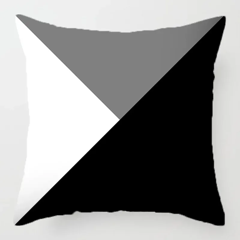 Nordic Black White Cushion Cover Funny Geometric Houndstooth Decorative Pillow Case Couch Sofa Living Room Bed Home Decor 40x40