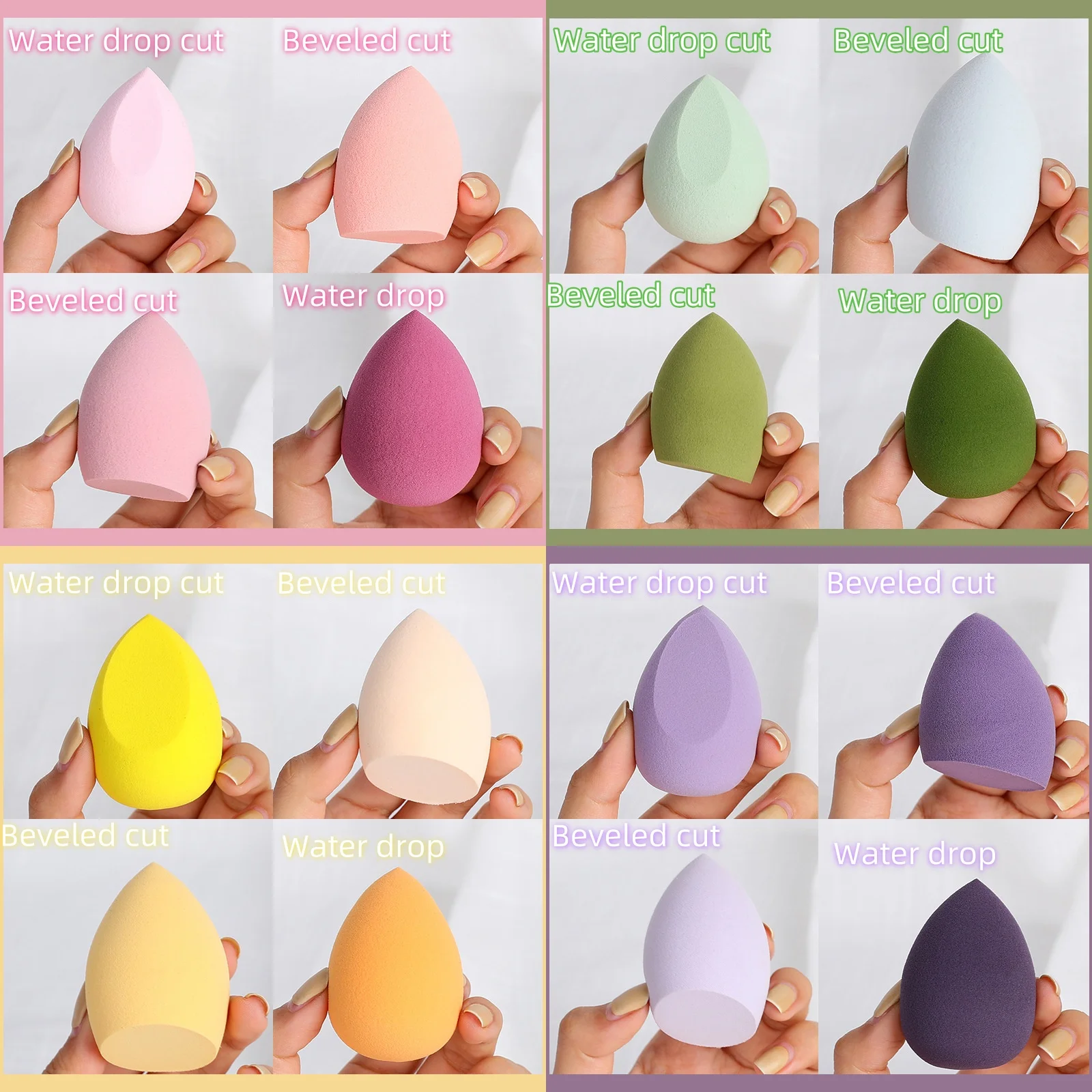 4Pc Schönheit Ei Make-Up Blender Cosmetic Puff Make-Up Schwamm Kissen Foundation Pulver Schwamm Schönheit Werkzeug