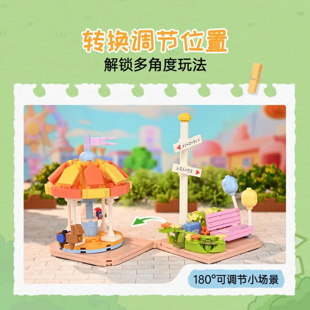 Keeppley Bouwstenen Crayon Shin Chan Happy Pretpark Assemblagemodel Puzzel Speelgoed Desktop Decoraties Jongens Meisjes Geschenken