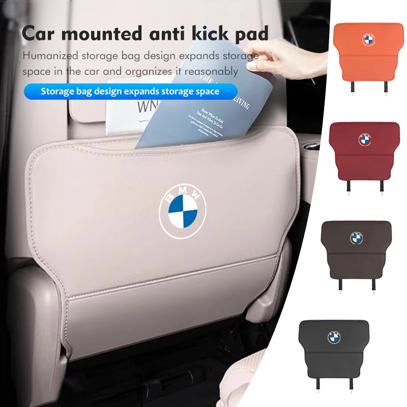 Car Seat Back Leather Kid Anti-Mud Cover Anti Kick Mat For BMW E90 E60 E46 E39 F30 F10 E87 X3 X4 X5 X1 G30 G20