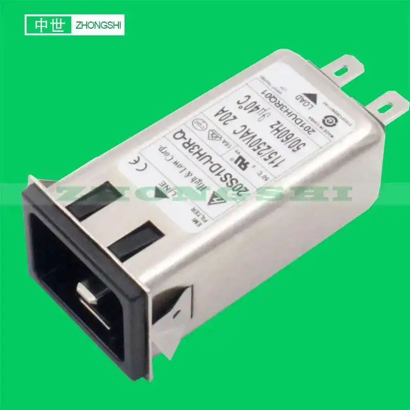 

Power E AC 115V 250V 20A 50 60Hz Home Suppressor Universal Outlet Noise Filter IEC320 Plug Pressurized Fitting