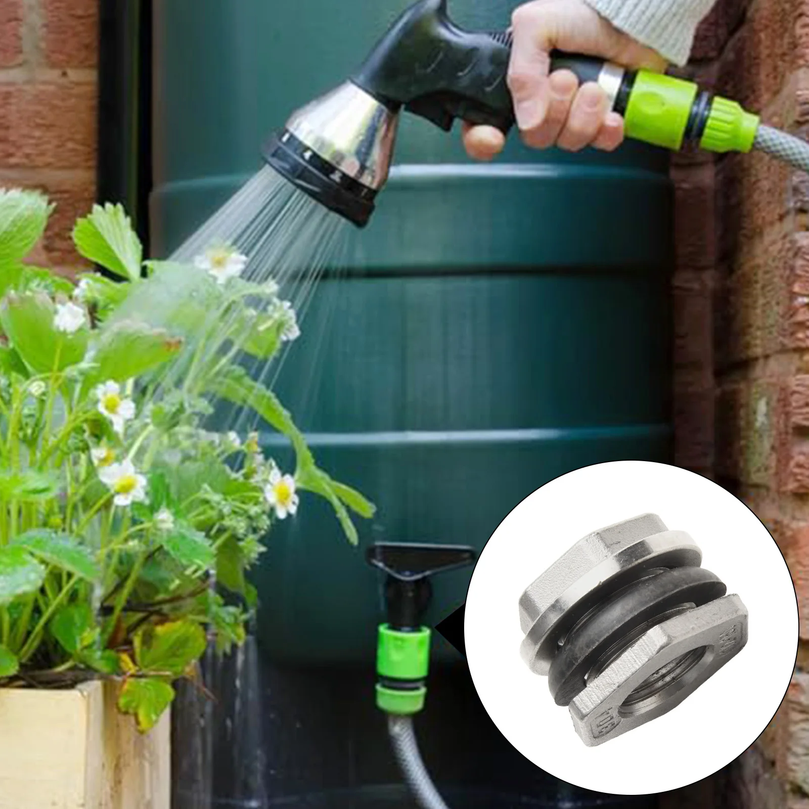 Reliable Stainless Steel Connector for Water Tanks Perfect for Connecting Hoses and Pipes in For Rain Buckets Reliable