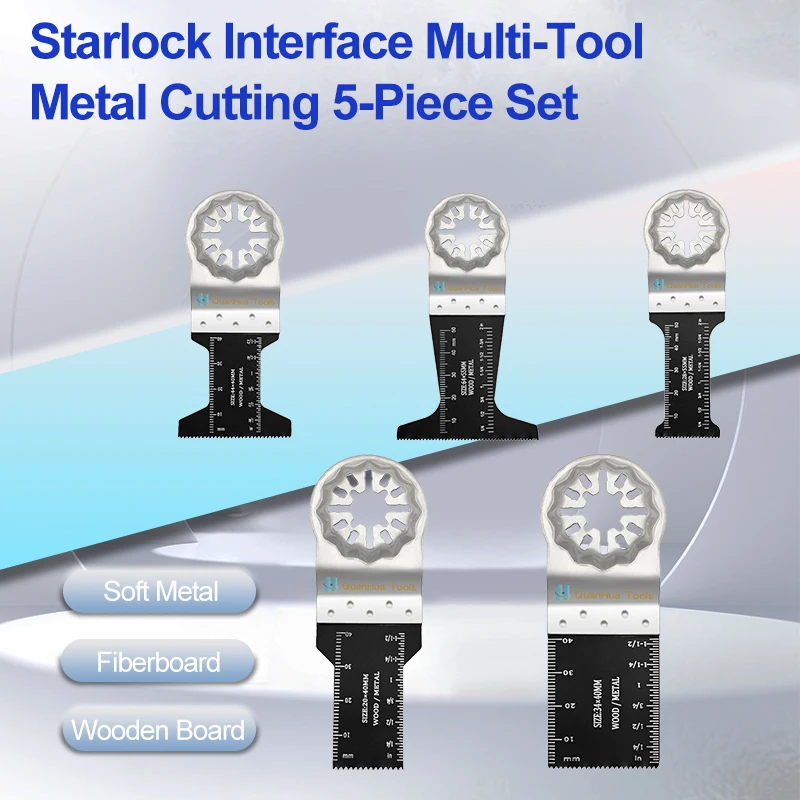 

5Pcs/set Multifunctional Universal Metal Cutting Saw Blade Oscillating Quick Cutter Accessories for Decoration Power Tools