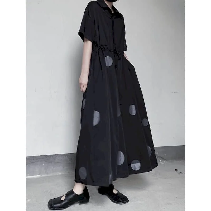 Dot Jumpsuits for Women Harajuku Korean Fashion Wide Leg Pants One Piece Outfits Women Rompers Loose Casual Vintage Playsuits