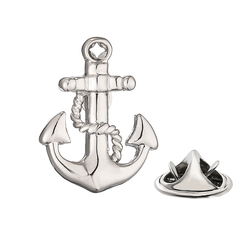 High quality brass anchor Brooch men\'s and women\'s Lapel Pin fashion backpack badge gift jewelry