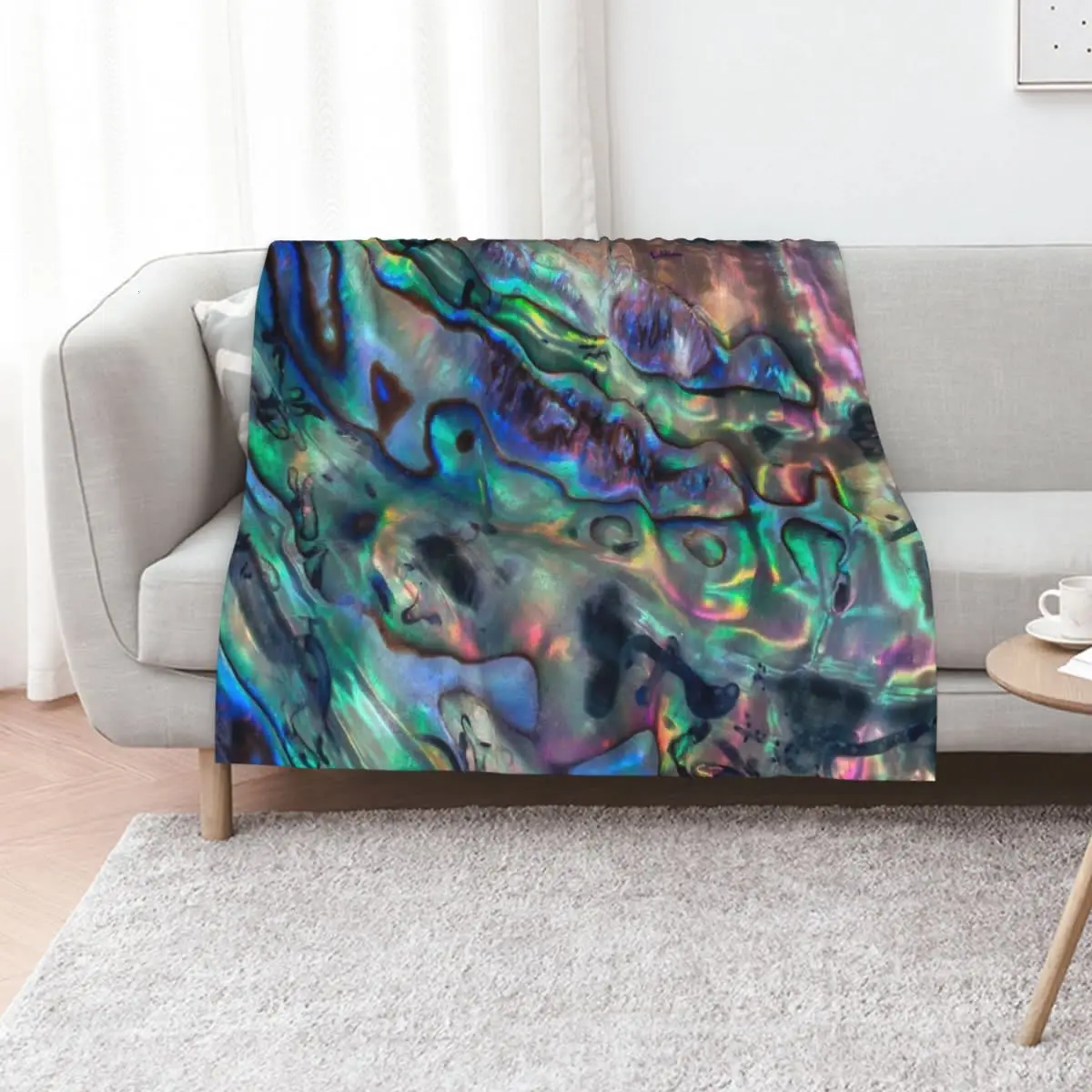 Paua Abalone Shell Throw Blanket Soft Plush Plaid Soft Beds Decorative Throw Custom Stuffeds Thin Blankets
