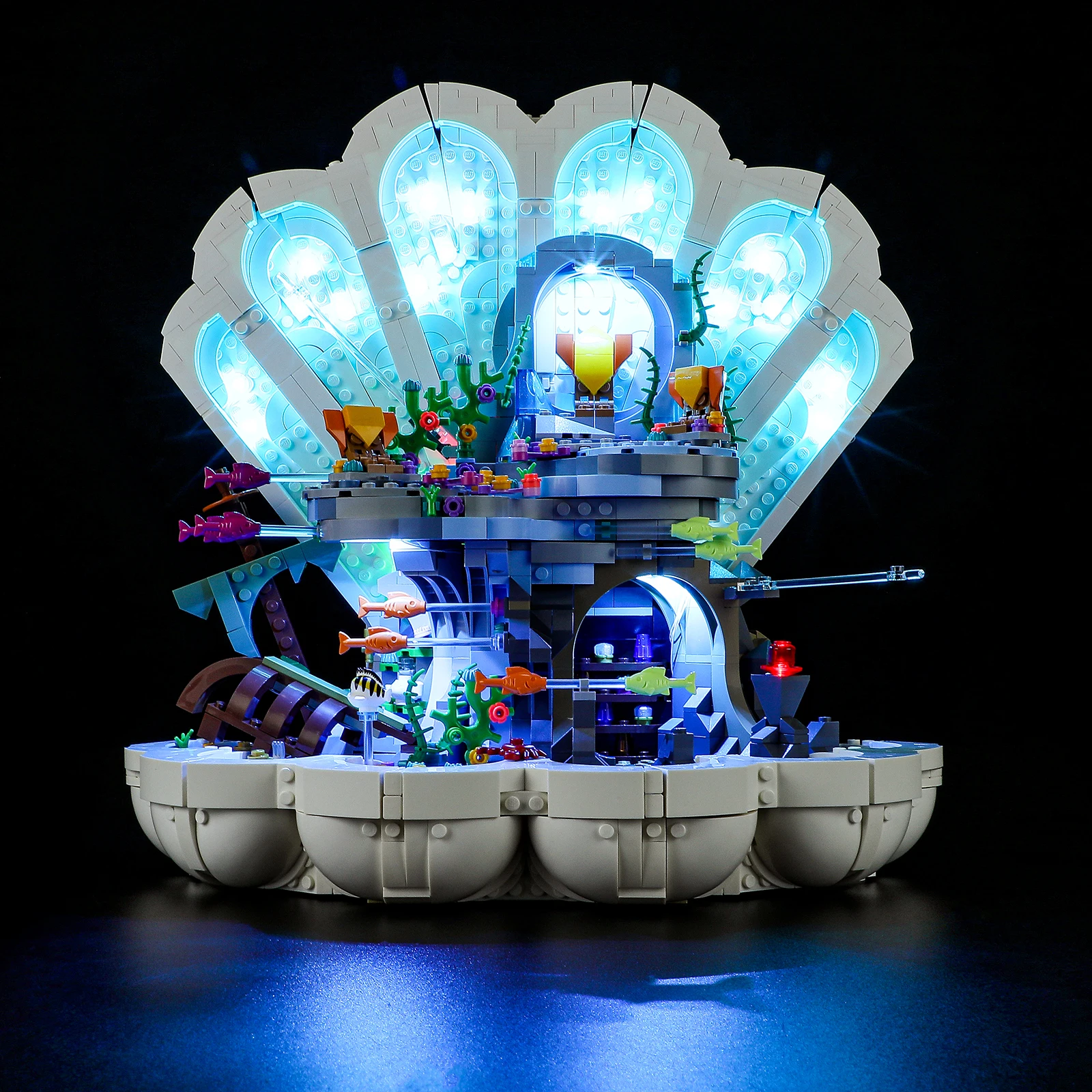 Hprosper 5V LED Lights For 43225 Disney The Little Mermaid Royal Clamshell Decorative Lamp (Not Include Lego Building Blocks)