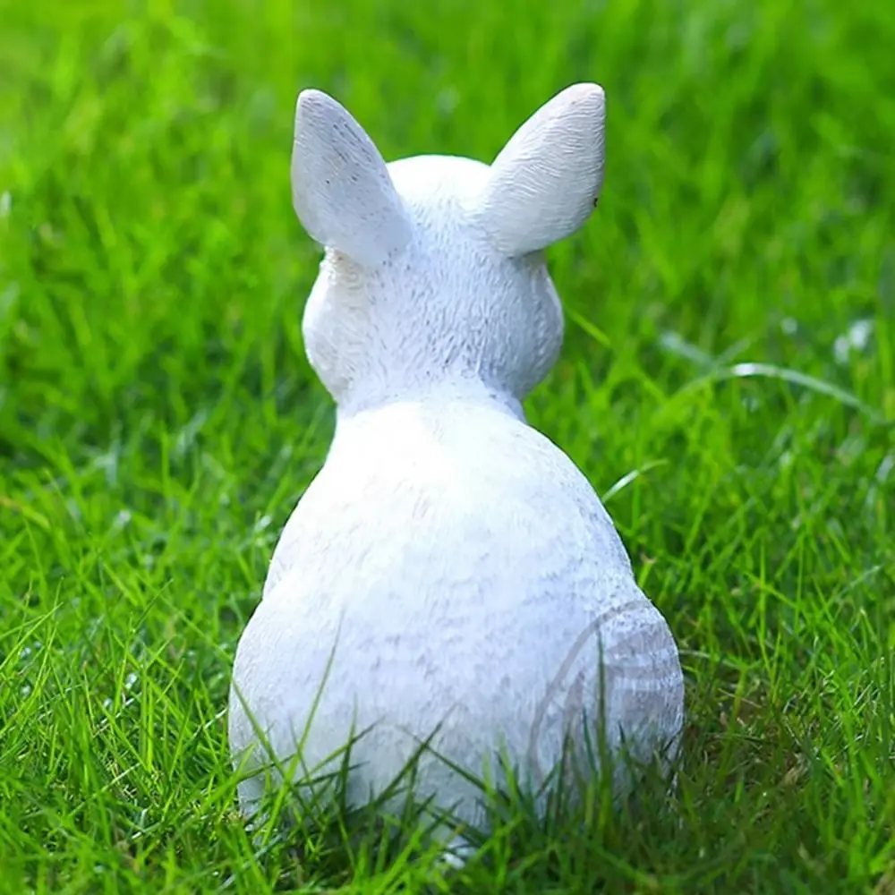 

Resin Crafts Easter White Rabbit Sculpture Garden Landscape Simulated Rabbit Rabbit Statue Ornaments Bunny Statue