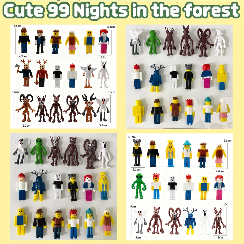 

18pcs 99 Nights in The Forest Deer Owl Goat Player Protagonist Character Monster Set Model Assembled Figurine PVC Toys Gifts