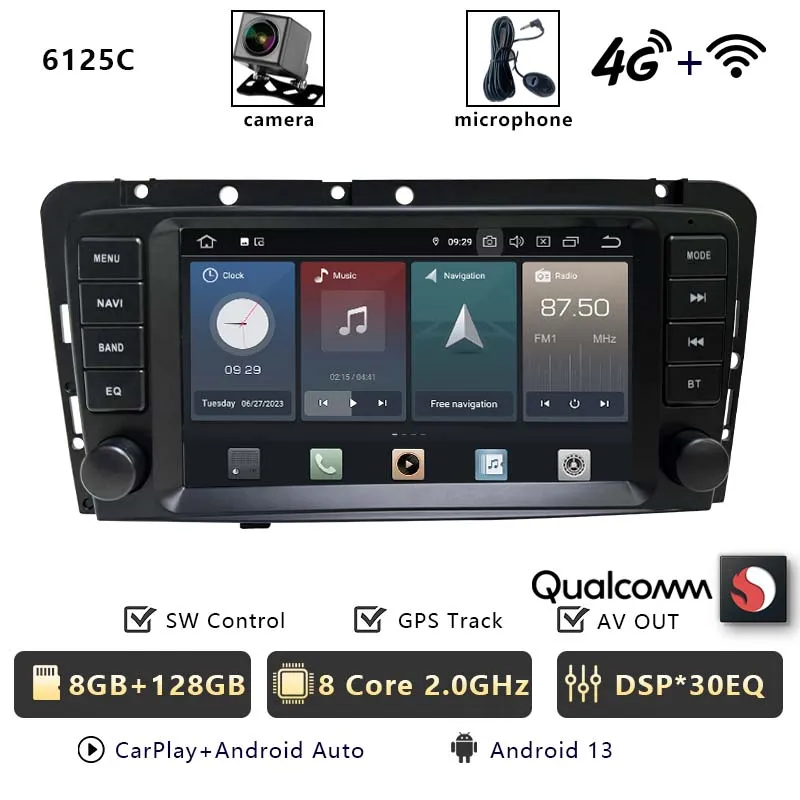 CHSTEK Autoradio Carplay Android 13 Voor Volvo XC70 V70 S60 S40 V40 2005 2006 2007 2008 2009 Multimedia Stereo Navigatie WIFI 4G