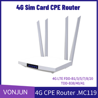 LC112 4G Wireless Router WAN LAN Plus 4 Antenna Sim Card LTE CPE  IMEI Modify Modem MC119