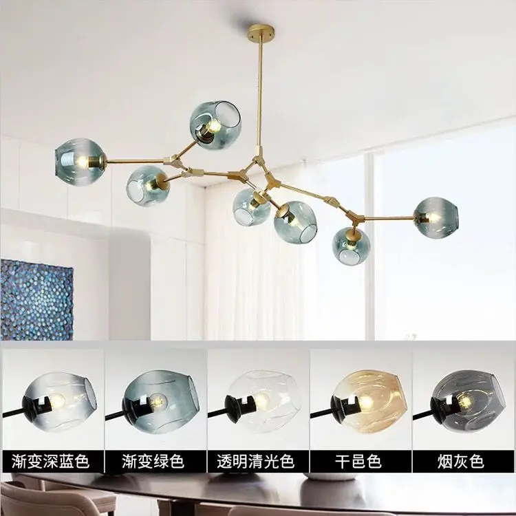 Art Lamp American village Vintage iron Bar and Living room Bedroom gass Chandelier free shipping