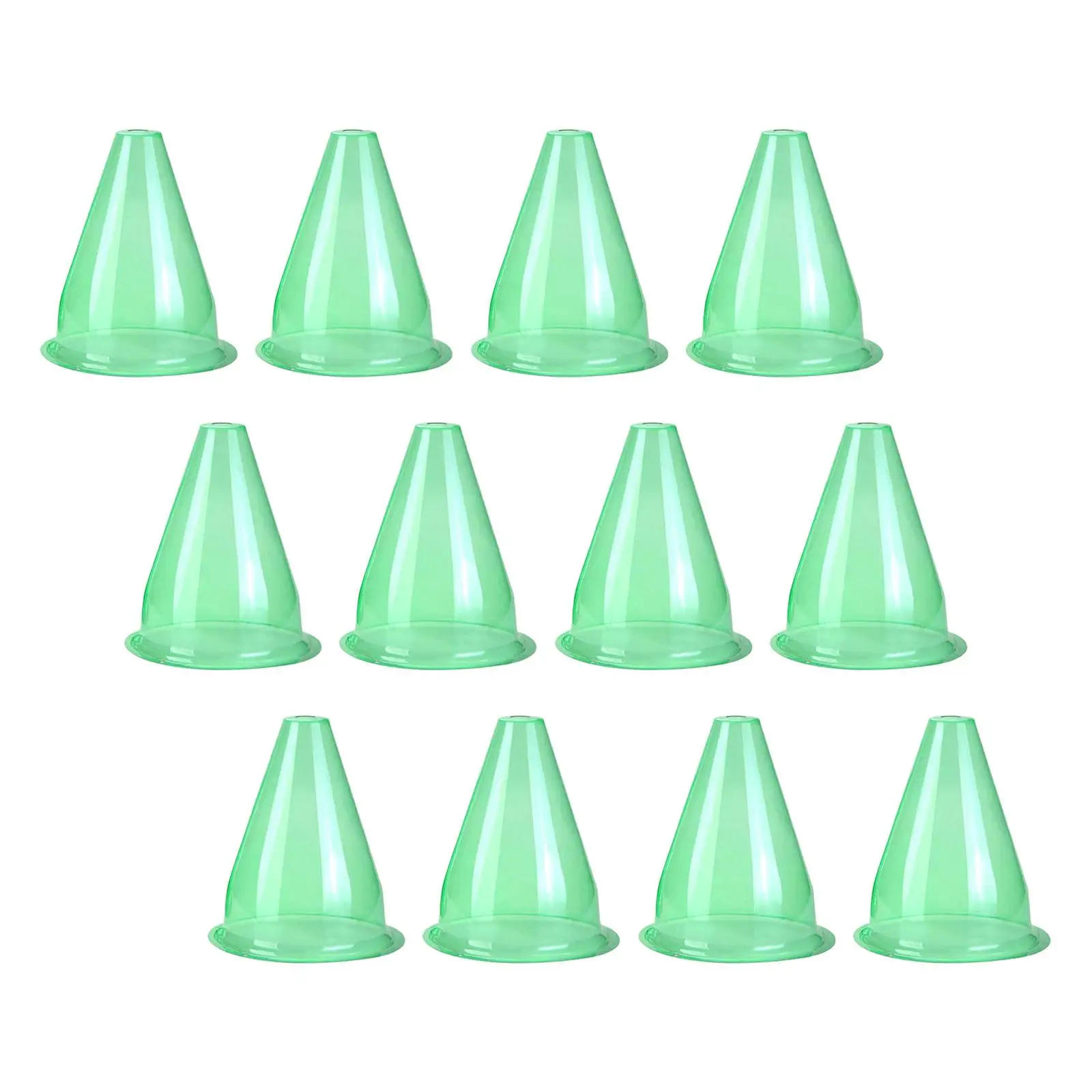 12Pcs Garden Cloches for Plants Vegetables Protective Collars Clear Transparent Bell Jar Plant Covers for Frost Freeze Weather