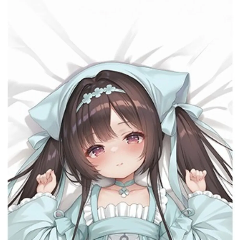 Anime Girl Double Sided Printed Long Pillow Cover, Soft Decorative Cushion Cover for Bedroom Sofa Home Decor, No Pillow Insert