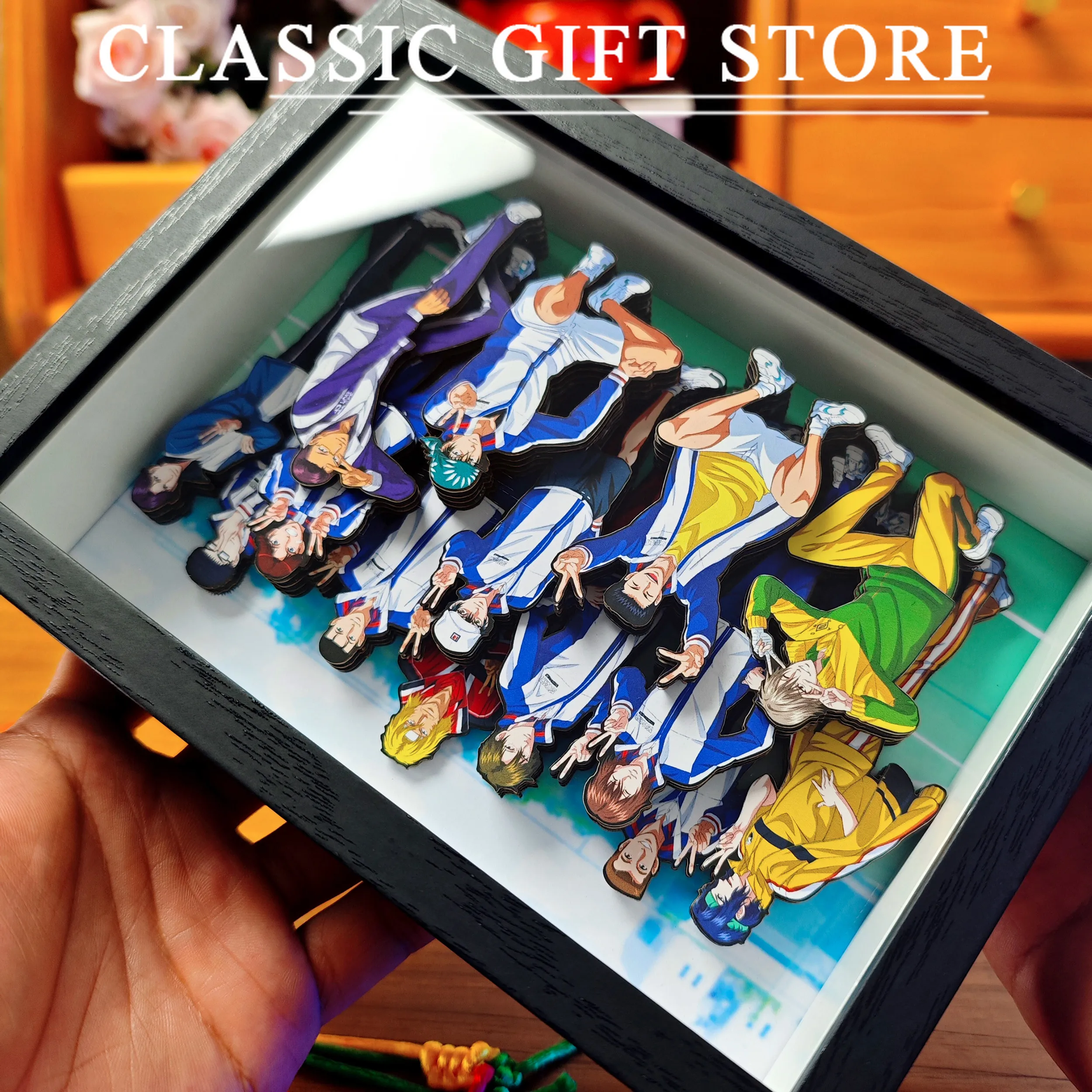 Anime Kreskówka Książę Tenisa Ręcznie Malowany Obraz 3D Ryoma Echizen Figurka Kolekcjonerska Zdjęcie Ozdoby Dekoracje Prezent dla Fanów