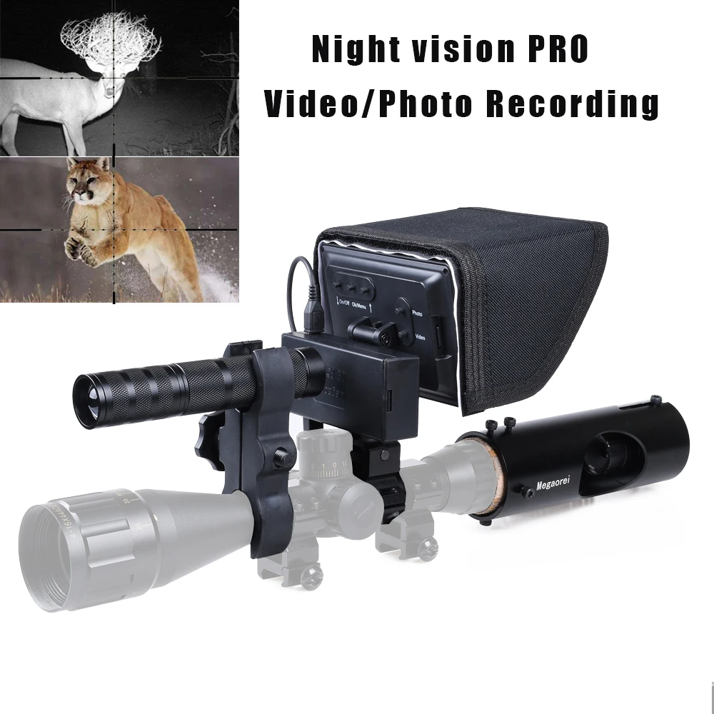 

Megaorei 2 Hunting Riflescope Night Vision Scope IR Optics Sight Video Camera Infrared Laser LED 400 meters Night Vision Camera