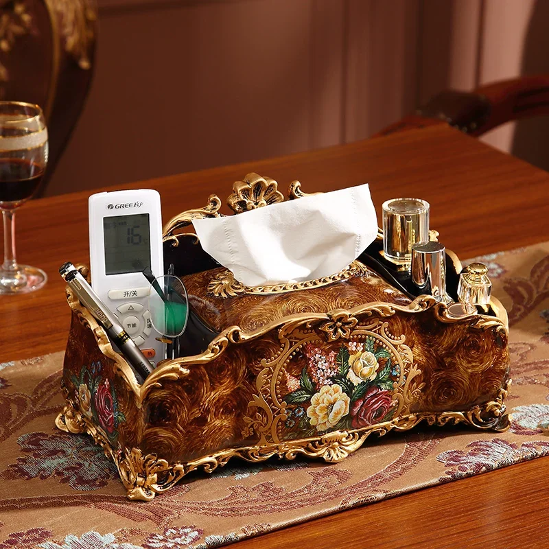 Creative tissue box ornament living room dining table coffee table pumping carton practical decoration multi-functional storage