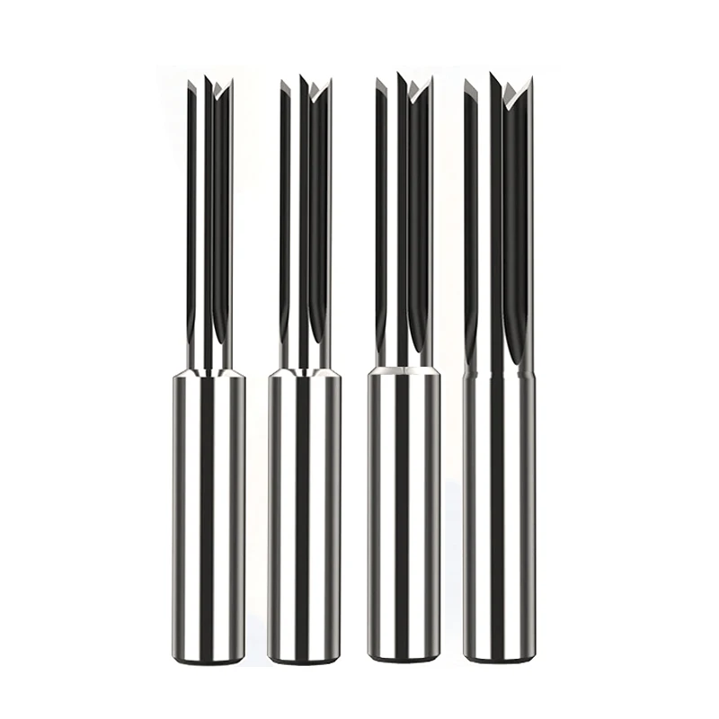 Four-Blade Carbide Tenon Cutter Woodworking Mortise and Tenon Door Lock Hole Opener Smooth Cutting Tool 8mm 9mm 10mm 12mm