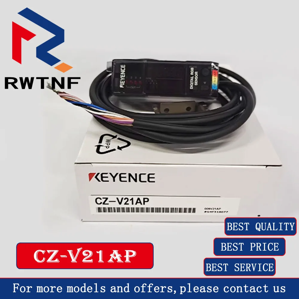 

Совершенно новый CZ-V21AP, подлинный цифровой дисплей KEYENCE, оптоволоконный датчик цветовой этикетки, выход PNP