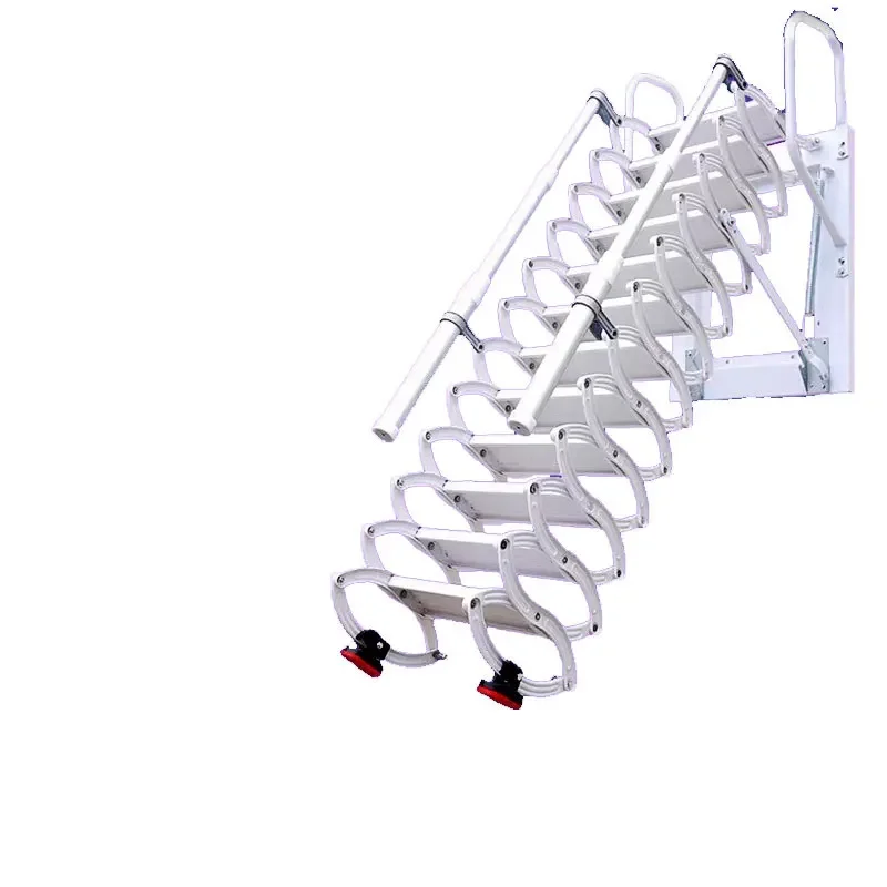 Telescopic stairs, folding and lifting wall-mounted, household multi-functional folding, shrinking and stretching duplex