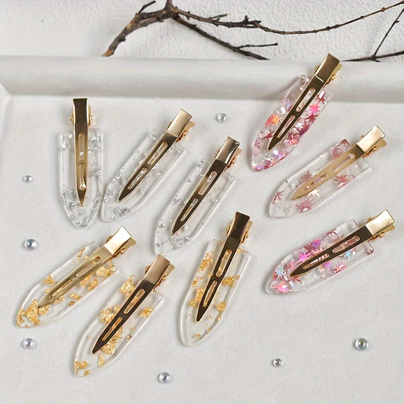 6er-Set Damen Haarspangen: Nahtlose, biegefeste Acryl-Haarspangen für professionelles Styling von Pony und zerzausten Haaren – Detail 2