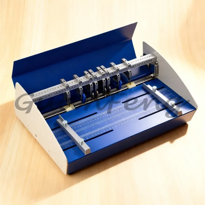 18 Inch 460mm 3‑in‑1 Electric Paper Creaser Scorer Perforator Blue Multifunction Paper Processing Machine 110‑220V
