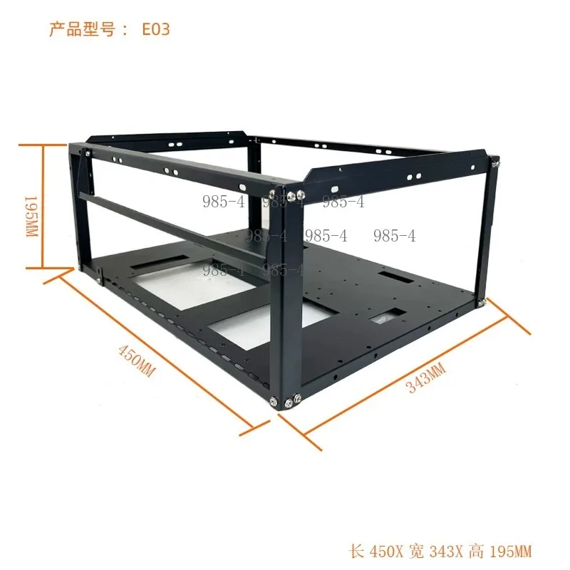 X79 X99 Dual Channel EATX Motherboard Open Chassis 6-Card Bracket Stackable Vertical Horizontal 3090 GPU Rack