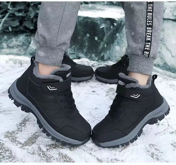 

Waterproof Warm Men Outdoor male Trekking Sneaker Botas Zapatos Winter velvet men's shoes Top Quality Casual Snow Boots