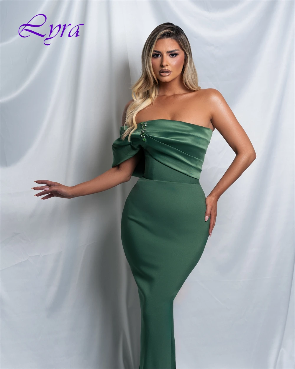 Vestido de noche elegante personalizado con un hombro y jersey de temperamento, vestidos para ocasiones especiales y delicados vestidos de fiesta de sirena